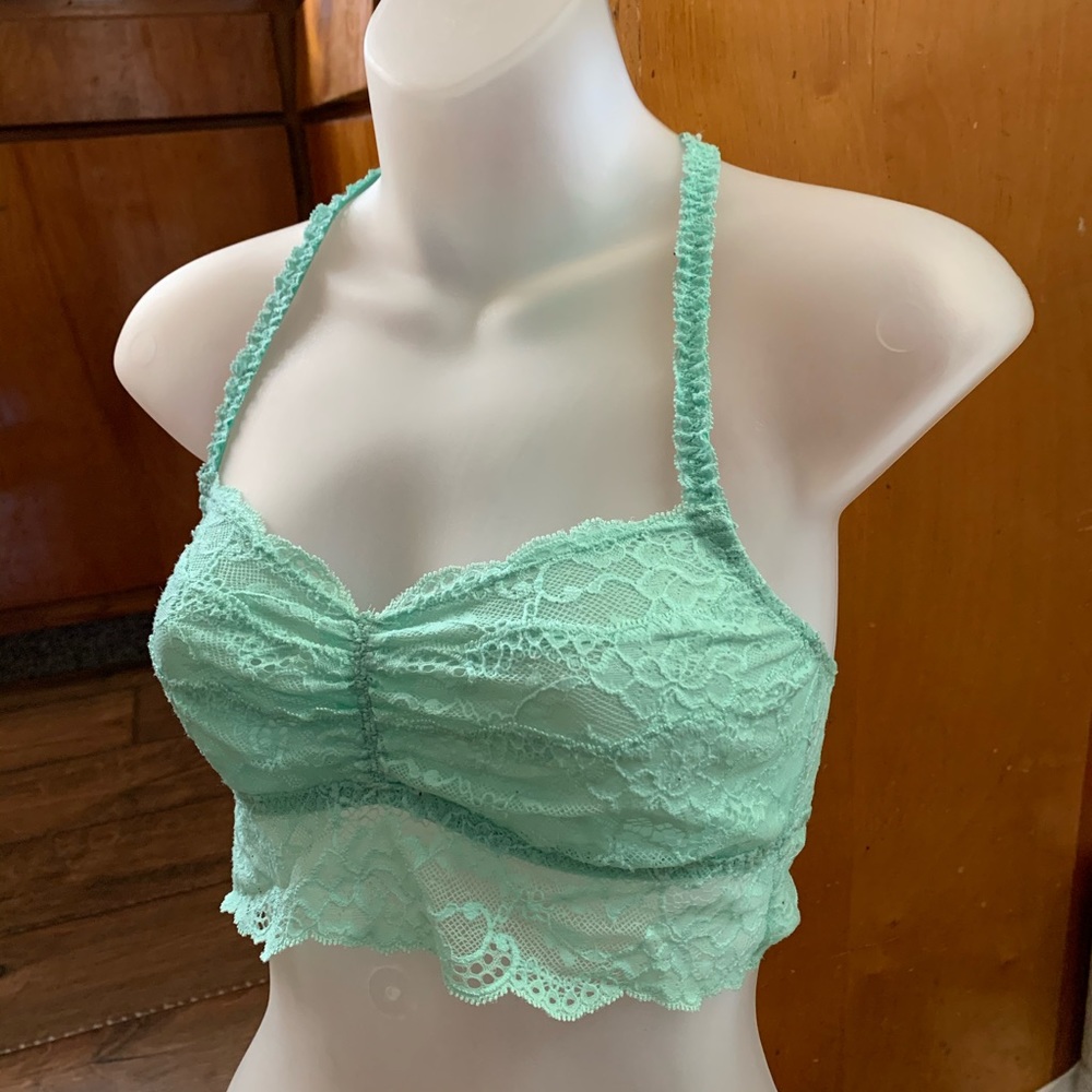 VS PINK Mint Lace Bralette/Bra Sz. M